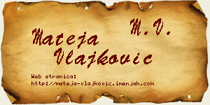 Mateja Vlajković vizit kartica